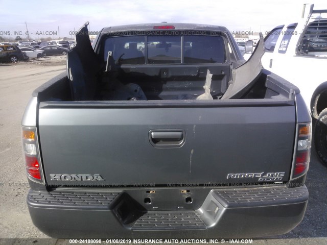 2HJYK16547H504736 - 2007 HONDA RIDGELINE RTL GRAY photo 6