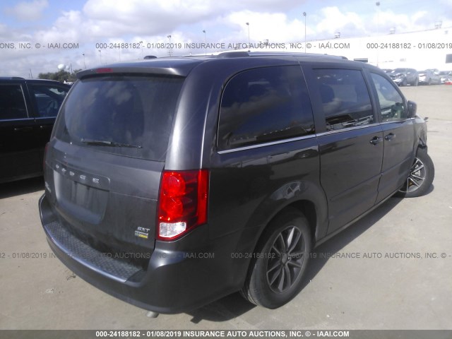 2C4RDGCGXHR773959 - 2017 DODGE GRAND CARAVAN SXT GRAY photo 4