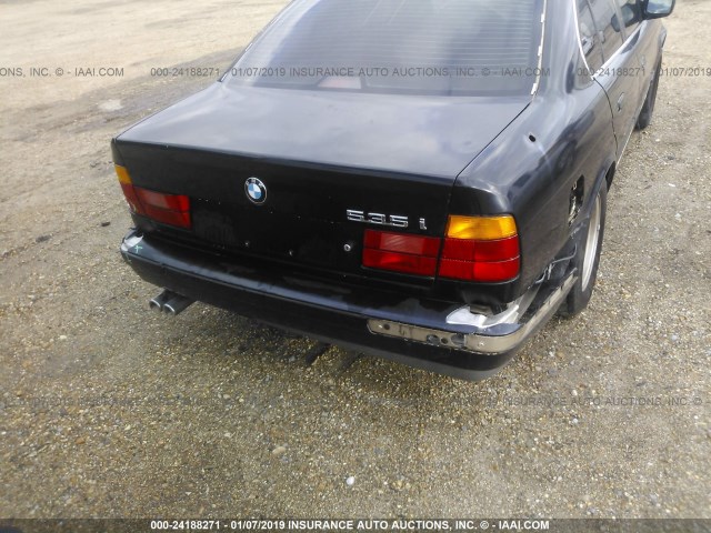WBAHD2311MBF70235 - 1991 BMW 535 BLACK photo 6