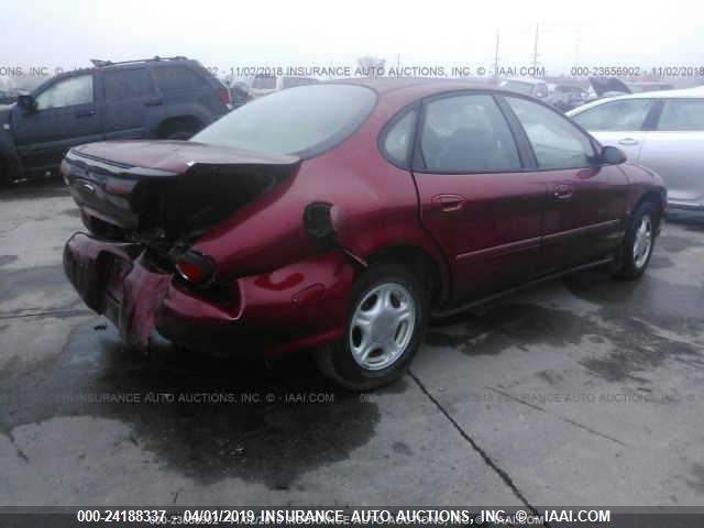 1FAFP52S3WG175317 - 1998 FORD TAURUS LX/SE MAROON photo 4