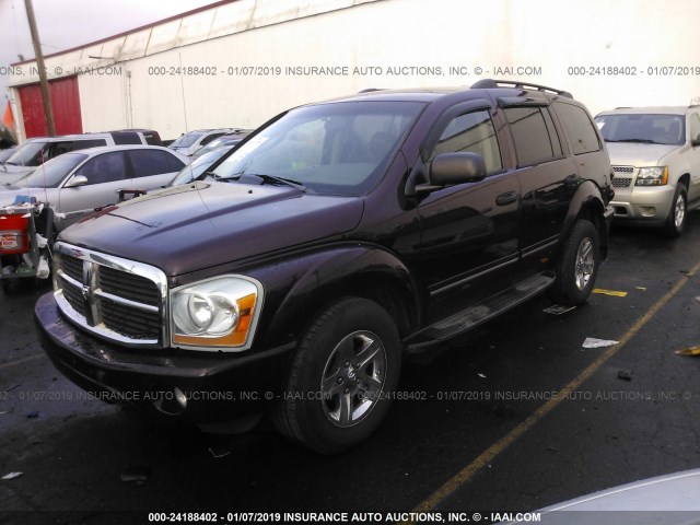 1D4HB58D65F574515 - 2005 DODGE DURANGO LIMITED PURPLE photo 2