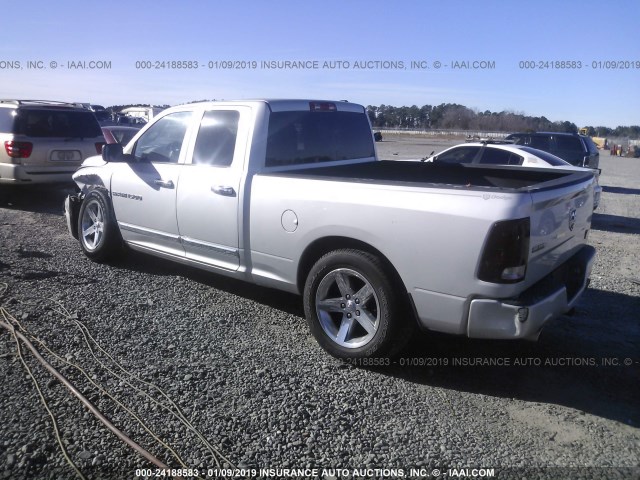 1C6RD6FT5CS211808 - 2012 DODGE RAM 1500 ST SILVER photo 3