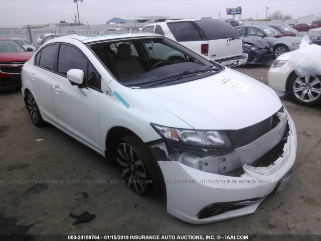 19XFB2F95EE044953 - 2014 HONDA CIVIC EXL WHITE photo 1