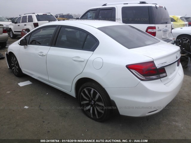 19XFB2F95EE044953 - 2014 HONDA CIVIC EXL WHITE photo 3