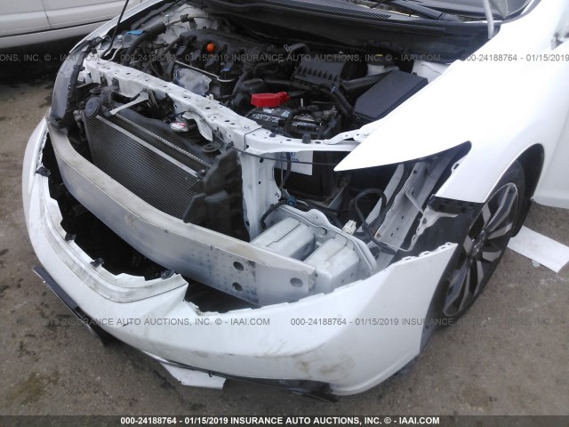 19XFB2F95EE044953 - 2014 HONDA CIVIC EXL WHITE photo 6