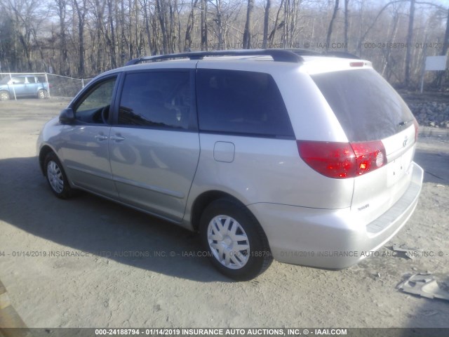 5TDZK23C77S014889 - 2007 TOYOTA SIENNA CE/LE SILVER photo 3