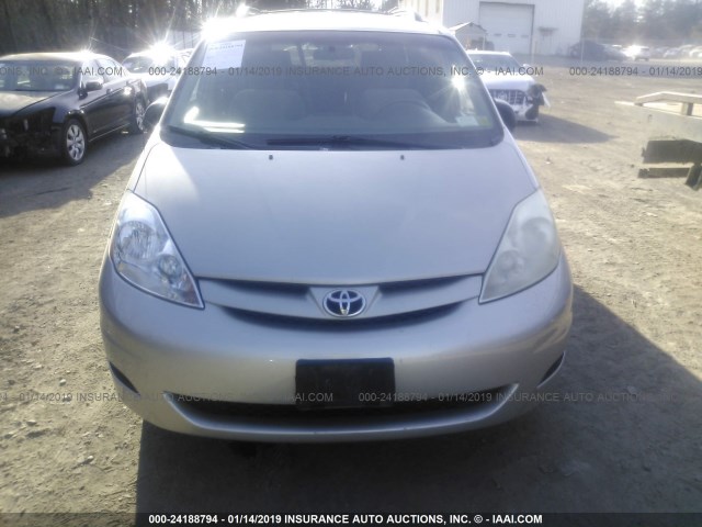 5TDZK23C77S014889 - 2007 TOYOTA SIENNA CE/LE SILVER photo 6