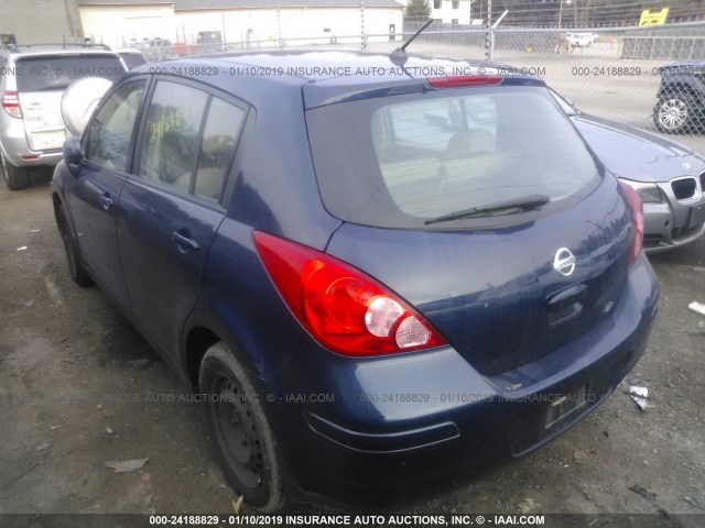 3N1BC13E48L433626 - 2008 NISSAN VERSA S/SL BLUE photo 3