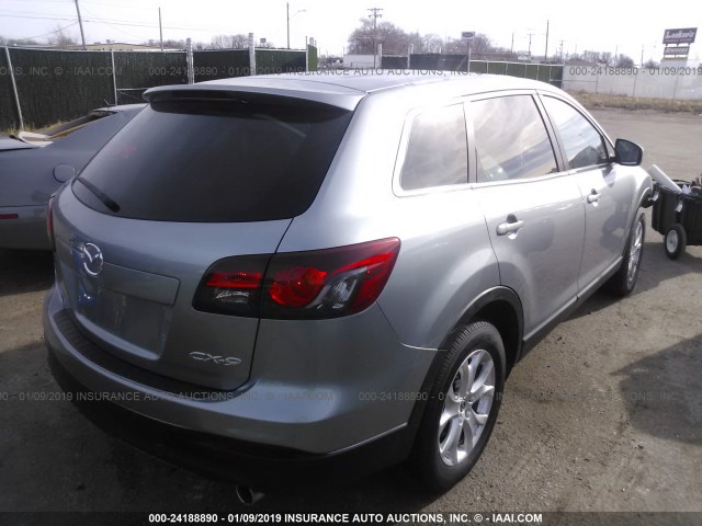 JM3TB2CA4D0404908 - 2013 MAZDA CX-9 TOURING SILVER photo 4