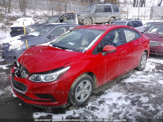 1G1BC5SM8J7239181 - 2018 CHEVROLET CRUZE LS RED photo 2