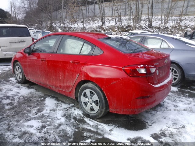 1G1BC5SM8J7239181 - 2018 CHEVROLET CRUZE LS RED photo 3