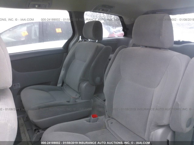 5TDZA23C25S346822 - 2005 TOYOTA SIENNA CE/LE SILVER photo 8