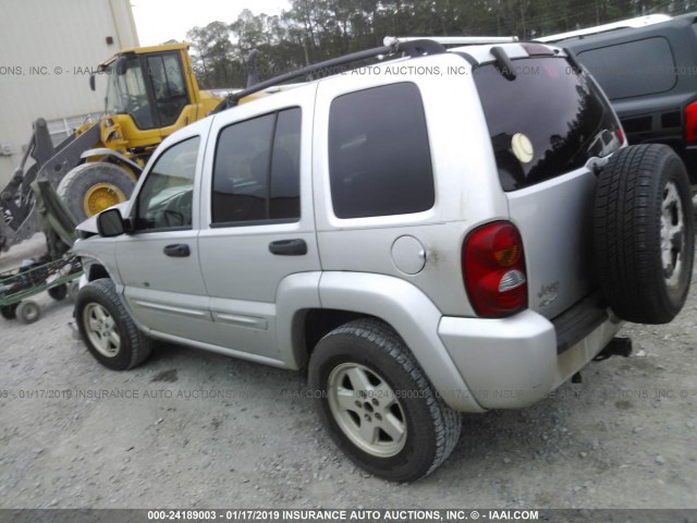 1J4GL58K03W567801 - 2003 JEEP LIBERTY LIMITED SILVER photo 3