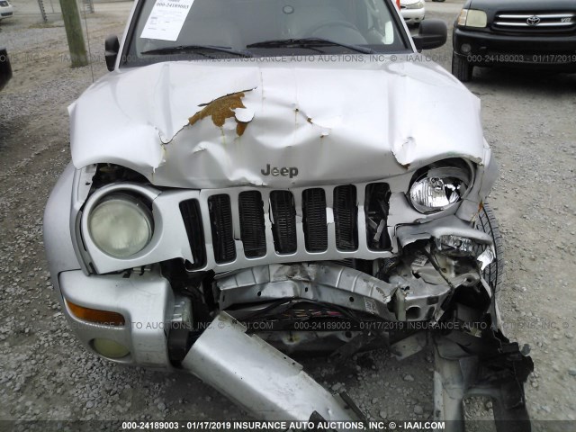 1J4GL58K03W567801 - 2003 JEEP LIBERTY LIMITED SILVER photo 6