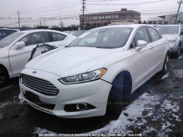 3FA6P0K99DR101017 - 2013 FORD FUSION TITANIUM WHITE photo 2