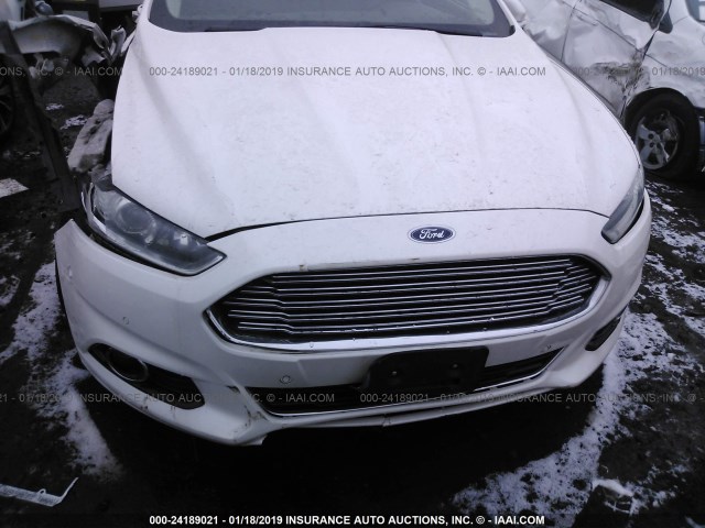 3FA6P0K99DR101017 - 2013 FORD FUSION TITANIUM WHITE photo 6