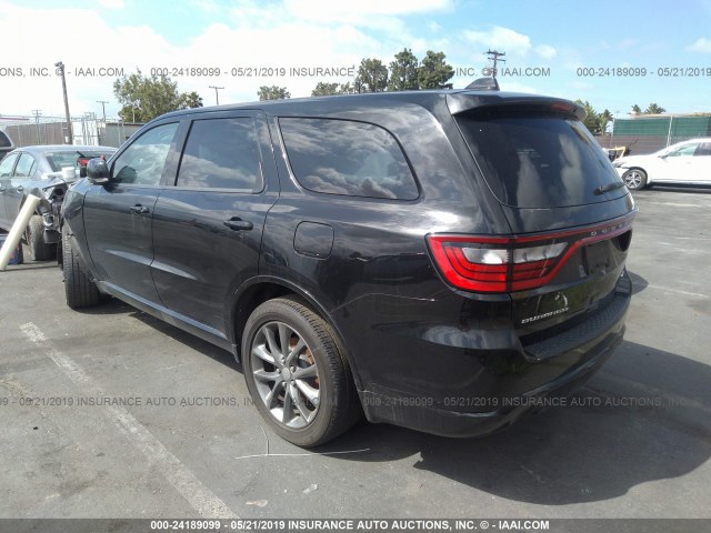 1C4RDHDGXHC878515 - 2017 DODGE DURANGO GT BLACK photo 3