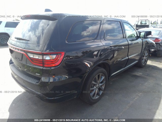 1C4RDHDGXHC878515 - 2017 DODGE DURANGO GT BLACK photo 4