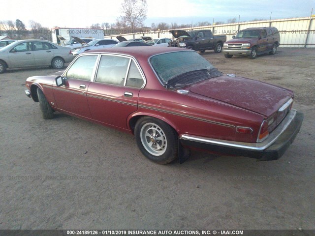 SAJAY1345HC473955 - 1987 JAGUAR XJ6 VANDEN PLAS MAROON photo 3