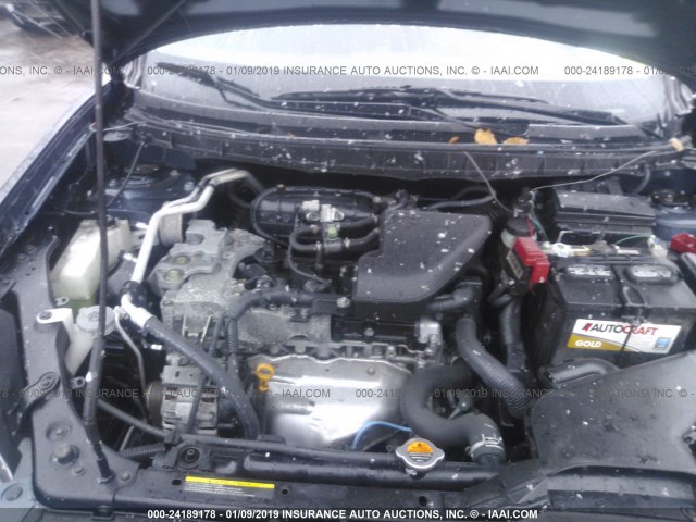 JN8AS5MV2FW254174 - 2015 NISSAN ROGUE SELECT S BLUE photo 10