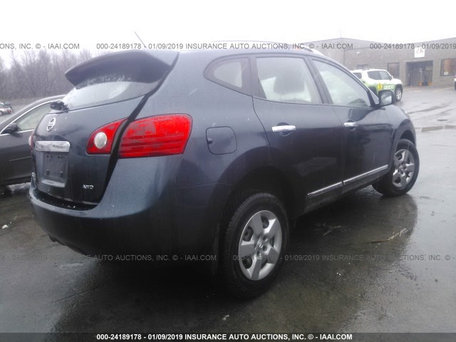 JN8AS5MV2FW254174 - 2015 NISSAN ROGUE SELECT S BLUE photo 4