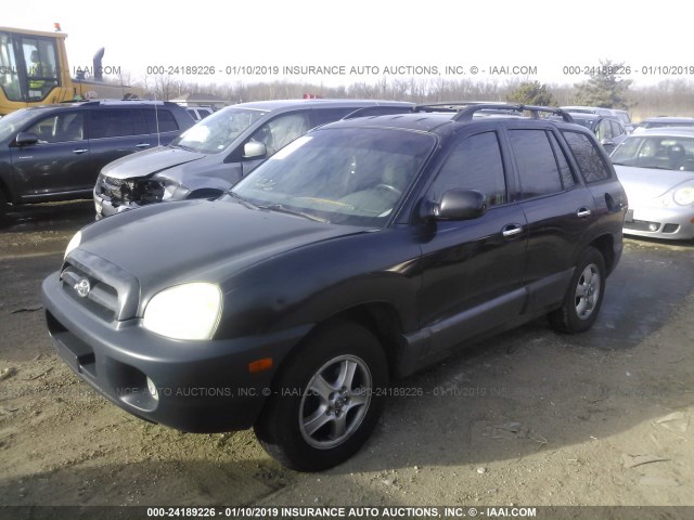 KM8SC13EX5U862215 - 2005 HYUNDAI SANTA FE GLS/LX BLACK photo 2