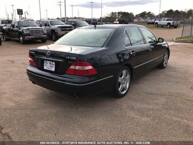 JTHBN36F165043599 - 2006 LEXUS LS 430 BLACK photo 4