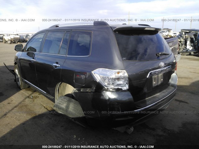 5TDYK3EH4DS118486 - 2013 TOYOTA HIGHLANDER LIMITED GRAY photo 3