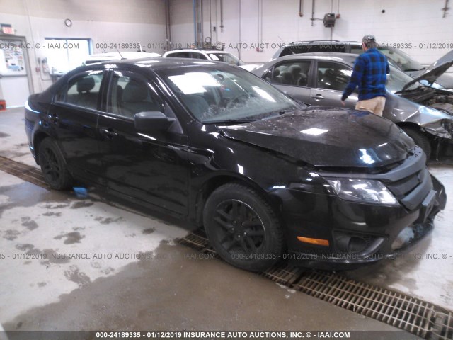 3FAHP0GA6CR120246 - 2012 FORD FUSION S BLACK photo 1