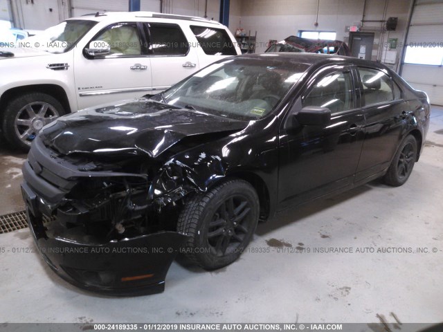 3FAHP0GA6CR120246 - 2012 FORD FUSION S BLACK photo 2