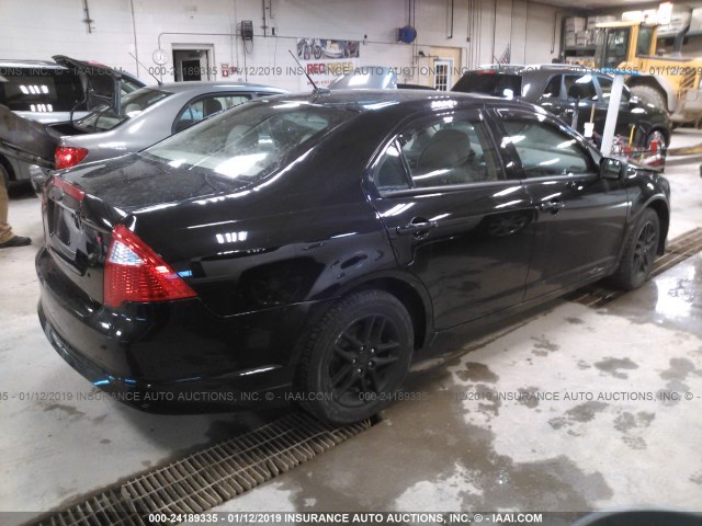 3FAHP0GA6CR120246 - 2012 FORD FUSION S BLACK photo 4