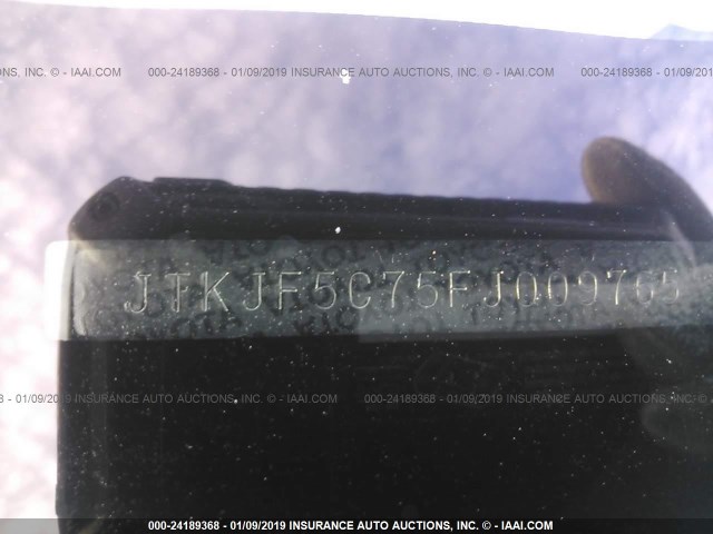 JTKJF5C75FJ009765 - 2015 TOYOTA SCION TC შავი ფოტო 9
