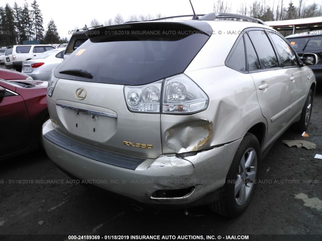 JTJGK31U070007517 - 2007 LEXUS RX 350 BEIGE photo 4