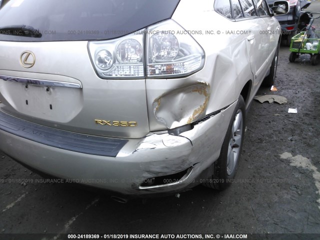 JTJGK31U070007517 - 2007 LEXUS RX 350 BEIGE photo 6