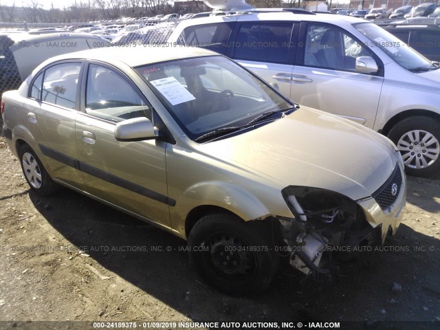 KNADE123X66164522 - 2006 KIA RIO GOLD photo 1