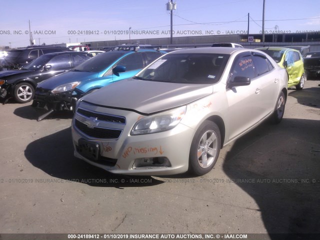 1G11B5SA5DF318919 - 2013 CHEVROLET MALIBU LS BEIGE photo 2