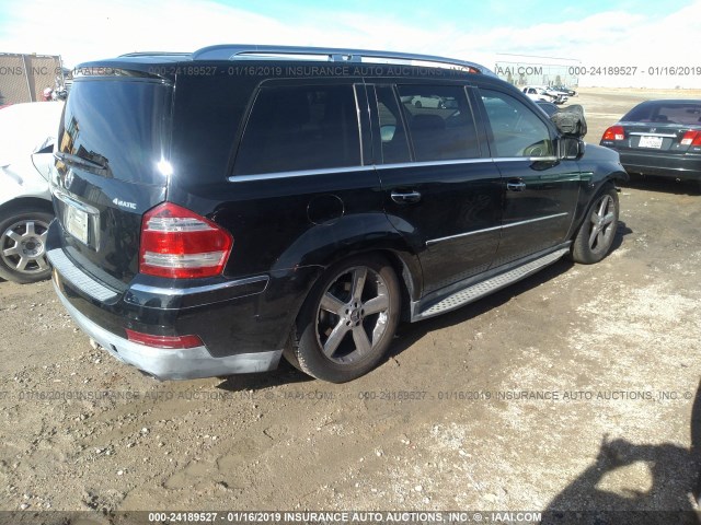 4JGBF71E89A458463 - 2009 MERCEDES-BENZ GL 450 4MATIC BLACK photo 4