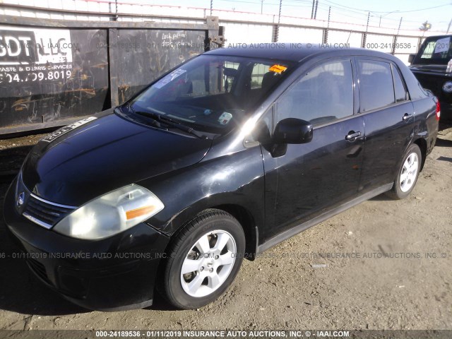 3N1BC11E99L391734 - 2009 NISSAN VERSA S/SL BLACK photo 2