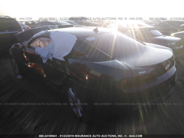 2G1FA1E38E9182360 - 2014 CHEVROLET CAMARO LS GRAY photo 3