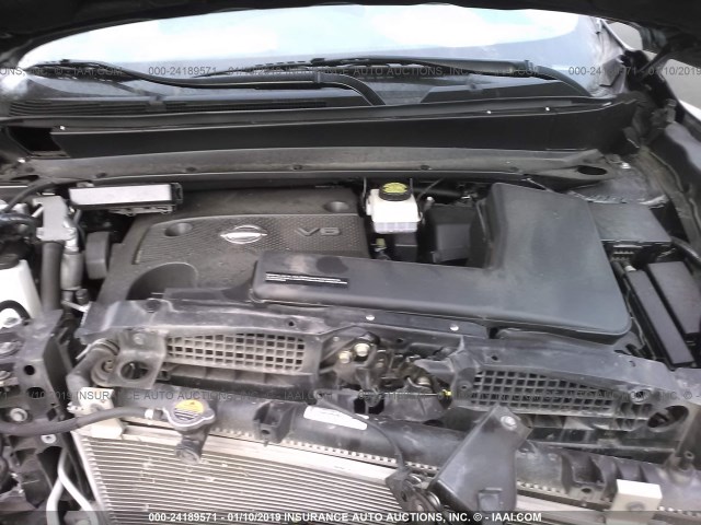 5N1AR2MM3FC716087 - 2015 NISSAN PATHFINDER S/SV/SL/PLATINUM GRAY photo 10