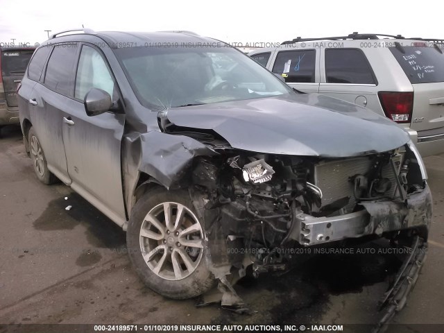 5N1AR2MM3FC716087 - 2015 NISSAN PATHFINDER S/SV/SL/PLATINUM GRAY photo 6