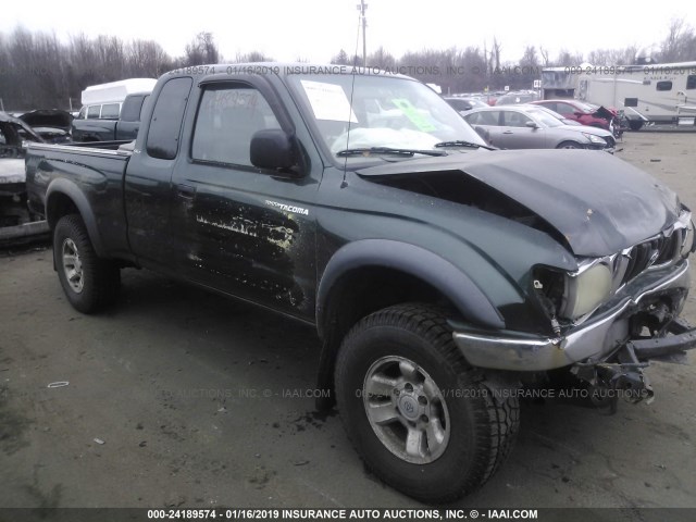 5TEWN72N02Z014903 - 2002 TOYOTA TACOMA XTRACAB GREEN photo 1