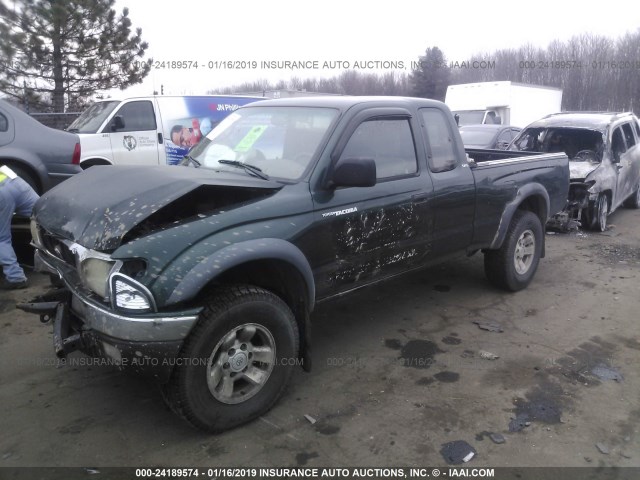 5TEWN72N02Z014903 - 2002 TOYOTA TACOMA XTRACAB GREEN photo 2