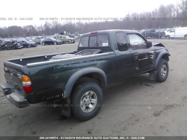 5TEWN72N02Z014903 - 2002 TOYOTA TACOMA XTRACAB GREEN photo 4