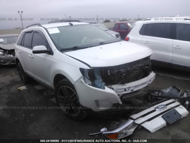 2FMDK3JC8DBE33510 - 2013 FORD EDGE SEL WHITE photo 1