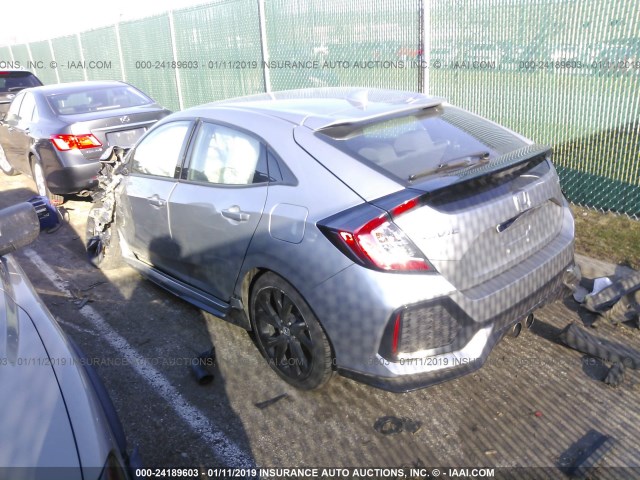 SHHFK7G45JU213291 - 2018 HONDA CIVIC SPORT GRAY photo 3