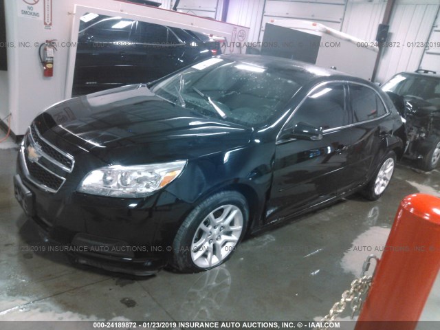 1G11C5SA4DU117179 - 2013 CHEVROLET MALIBU 1LT BLACK photo 2