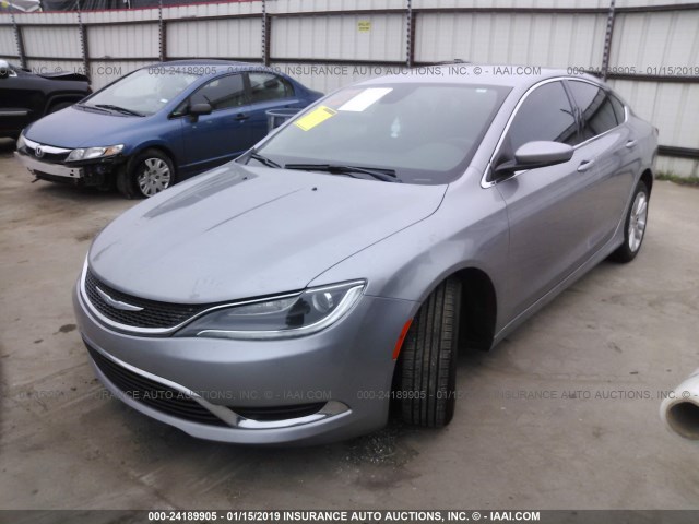 1C3CCCAB1GN142087 - 2016 CHRYSLER 200 LIMITED SILVER photo 2