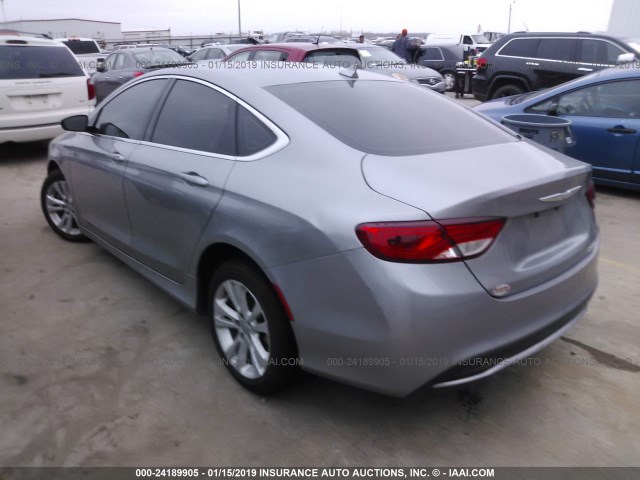 1C3CCCAB1GN142087 - 2016 CHRYSLER 200 LIMITED SILVER photo 3