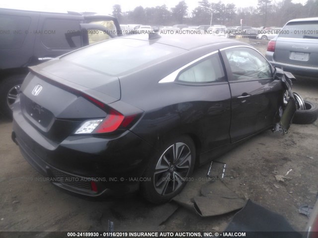 2HGFC3B75JH356584 - 2018 HONDA CIVIC EXL BLACK photo 4